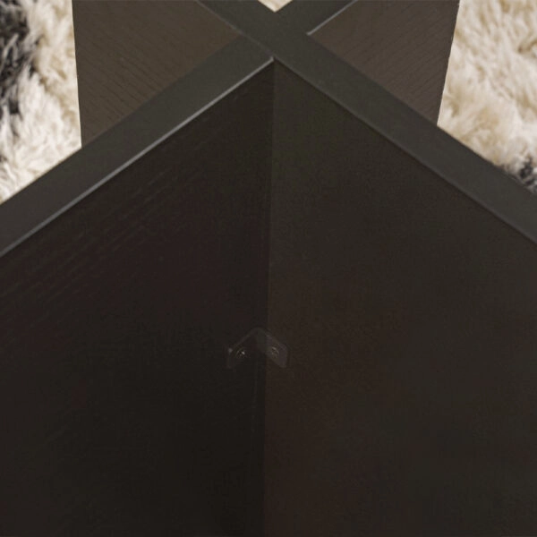 Τραπεζάκι σαλονιού Vetrino Megapap γυάλινο χρώμα μαύρο 105x65x40εκ.