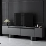 Έπιπλο τηλεόρασης Haven Megapap χρώμα ανθρακί 180x30x50εκ.