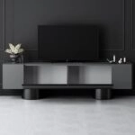 Έπιπλο τηλεόρασης Haven Megapap χρώμα ανθρακί 180x30x50εκ.