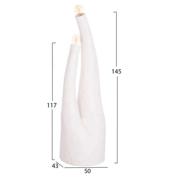 ΔΙΑΚΟΣΜΗΤΙΚΟ ΦΩΤΙΣΤΙΚΟ ΔΑΠΕΔΟΥ TUSKEN HM4702.02 FIBER CEMENT-ΛΕΥΚΟ 50x43x145Υεκ