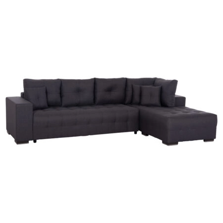 ΓΩΝΙΑΚΟΣ ΚΑΝΑΠΕΣ-ΚΡΕΒΑΤΙ ΜΕ ΑΠΟΘ.ΧΩΡΟ TRENDSTON HM3302.01R ΓΚΡΙ ΥΦΑΣΜΑ 298x177x95Υεκ