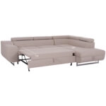 ΓΩΝΙΑΚΟΣ ΚΑΝΑΠΕΣ-ΚΡΕΒΑΤΙ ΜΕ ΑΠΟΘ.ΧΩΡΟ ENCORE HM3301.03R ΜΠΕΖ ΥΦΑΣΜΑ 285x205x90Υεκ.