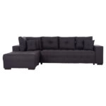 ΓΩΝΙΑΚΟΣ ΚΑΝΑΠΕΣ-ΚΡΕΒΑΤΙ ΜΕ ΑΠΟΘ.ΧΩΡΟ TRENDSTON HM3302.01L ΓΚΡΙ ΥΦΑΣΜΑ 298x177x95Υεκ