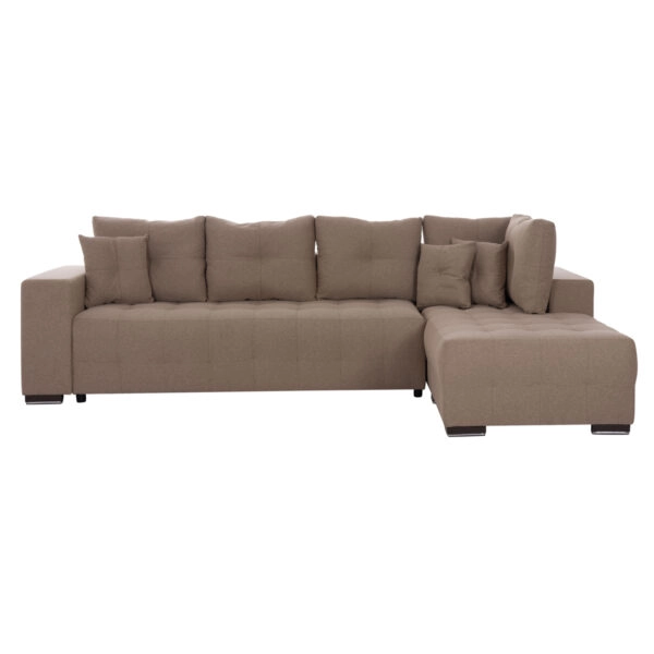 ΓΩΝΙΑΚΟΣ ΚΑΝΑΠΕΣ-ΚΡΕΒΑΤΙ ΜΕ ΑΠΟΘ.ΧΩΡΟ TRENDSTON HM3302.03R ΜΠΕΖ ΥΦΑΣΜΑ 298x177x95Υεκ