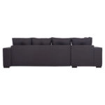 ΓΩΝΙΑΚΟΣ ΚΑΝΑΠΕΣ-ΚΡΕΒΑΤΙ ΜΕ ΑΠΟΘ.ΧΩΡΟ TRENDSTON HM3302.01L ΓΚΡΙ ΥΦΑΣΜΑ 298x177x95Υεκ