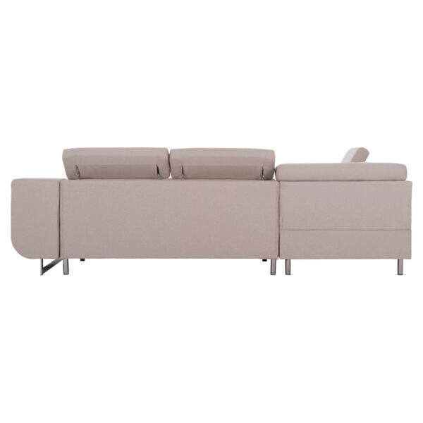 ΓΩΝΙΑΚΟΣ ΚΑΝΑΠΕΣ-ΚΡΕΒΑΤΙ ΜΕ ΑΠΟΘ.ΧΩΡΟ ENCORE HM3301.03L ΜΠΕΖ ΥΦΑΣΜΑ 285x205x90Υεκ.