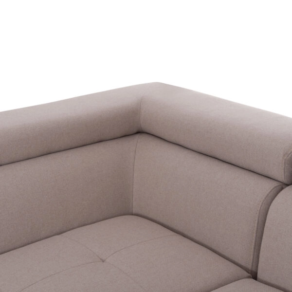 ΓΩΝΙΑΚΟΣ ΚΑΝΑΠΕΣ-ΚΡΕΒΑΤΙ ΜΕ ΑΠΟΘ.ΧΩΡΟ ENCORE HM3301.03L ΜΠΕΖ ΥΦΑΣΜΑ 285x205x90Υεκ.