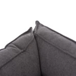 ΓΩΝΙΑΚΟΣ ΚΑΝΑΠΕΣ-ΚΡΕΒΑΤΙ ΜΕ ΑΠΟΘ.ΧΩΡΟ SAFFIRA HM3303.01L ΓΚΡΙ ΥΦΑΣΜΑ 270x195x100Υεκ.