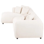 ΚΑΝΑΠΕΣ ΓΩΝΙΑ (ΑΡΙΣΤΕΡΗ) 3-ΘΕΣΙΟΣ GRACE HM3280.02L ΛΕΥΚΟ ΥΦΑΣΜΑ 252x160x70-90Υεκ
