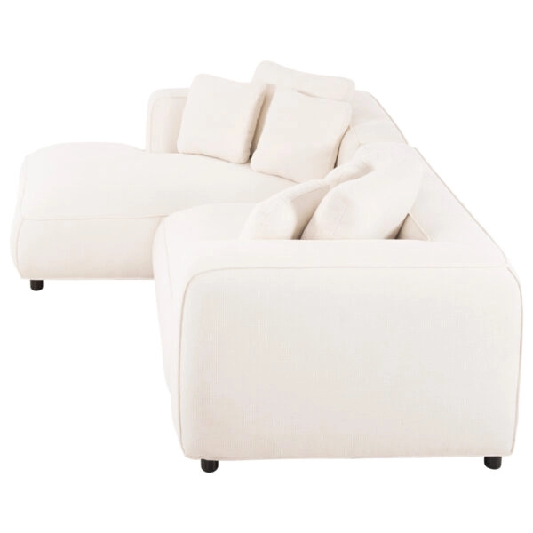 ΚΑΝΑΠΕΣ ΓΩΝΙΑ (ΑΡΙΣΤΕΡΗ) 3-ΘΕΣΙΟΣ GRACE HM3280.02L ΛΕΥΚΟ ΥΦΑΣΜΑ 252x160x70-90Υεκ