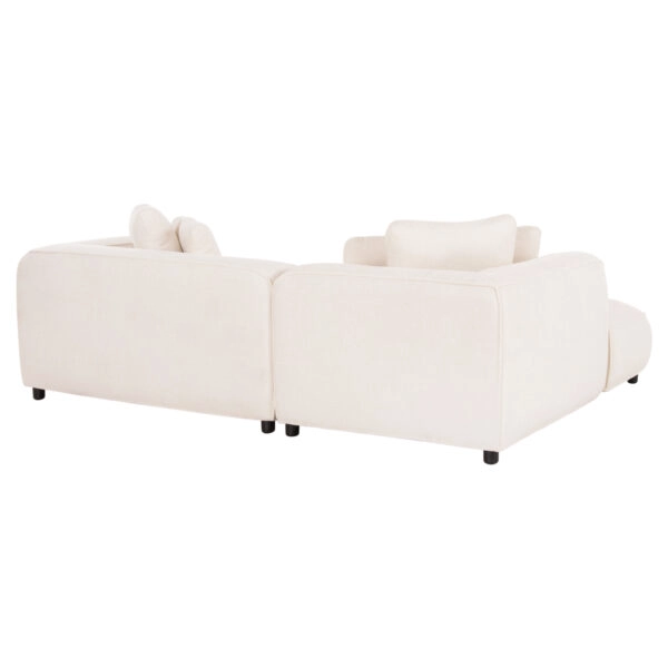 ΚΑΝΑΠΕΣ ΓΩΝΙΑ (ΑΡΙΣΤΕΡΗ) 3-ΘΕΣΙΟΣ GRACE HM3280.02L ΛΕΥΚΟ ΥΦΑΣΜΑ 252x160x70-90Υεκ