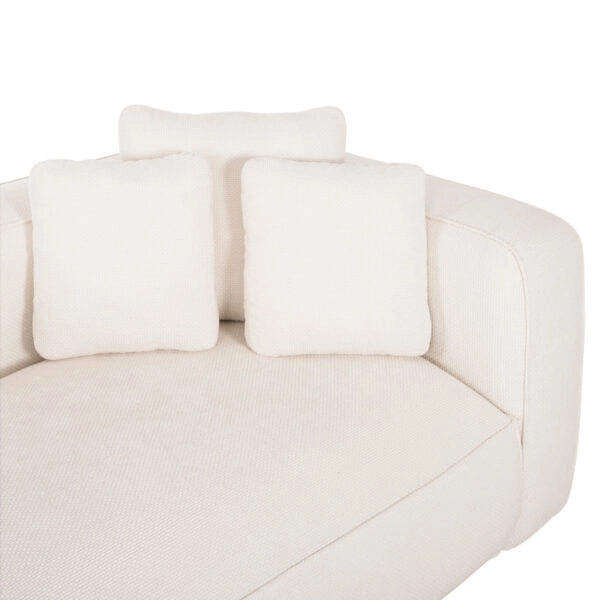 ΚΑΝΑΠΕΣ ΓΩΝΙΑ (ΑΡΙΣΤΕΡΗ) 3-ΘΕΣΙΟΣ GRACE HM3280.02L ΛΕΥΚΟ ΥΦΑΣΜΑ 252x160x70-90Υεκ