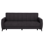 ΚΑΝΑΠΕΣ ΚΡΕΒΑΤΙ ΜΕ ΑΠΟΘ.ΧΩΡΟ TΡΙΘΕΣΙΟΣ NIKKO HM3292.01 ΓΚΡΙ ΥΦΑΣΜΑ 209x76x83Υεκ.