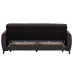 ΚΑΝΑΠΕΣ ΚΡΕΒΑΤΙ ΜΕ ΑΠΟΘ.ΧΩΡΟ TΡΙΘΕΣΙΟΣ NIKKO HM3292.01 ΓΚΡΙ ΥΦΑΣΜΑ 209x76x83Υεκ.