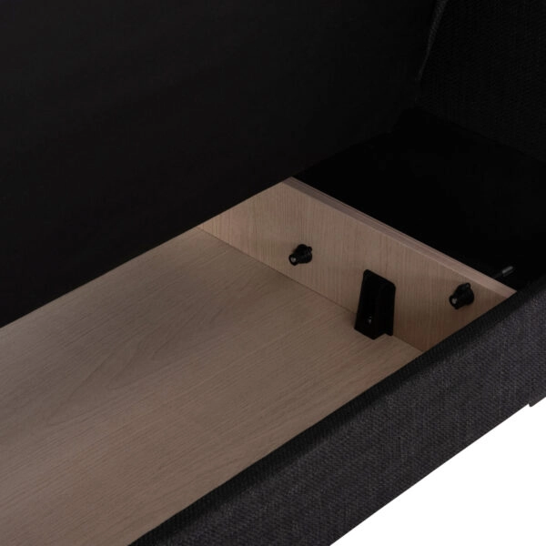 ΚΑΝΑΠΕΣ ΚΡΕΒΑΤΙ ΜΕ ΑΠΟΘ.ΧΩΡΟ TΡΙΘΕΣΙΟΣ NIKKO HM3292.01 ΓΚΡΙ ΥΦΑΣΜΑ 209x76x83Υεκ.