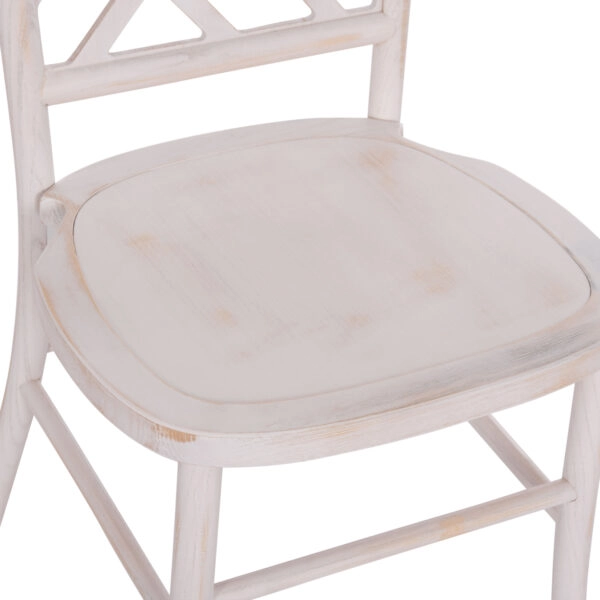 ΚΑΡΕΚΛΑ ΑΠΟ ΤΟΟΝ ΞΥΛΟ WHITE WASH 41x46x95Υεκ.HM9410.05