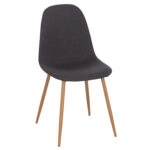 ΚΑΡΕΚΛΑ LEONARDO HM00100.10  ΜΕ ΜΕΤΑΛΛΙΚΑ ΠΟΔΙΑ & ΥΦΑΣΜΑ ΓΚΡΙ  45x54x84Υεκ.