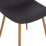 ΚΑΡΕΚΛΑ LEONARDO HM00100.10  ΜΕ ΜΕΤΑΛΛΙΚΑ ΠΟΔΙΑ & ΥΦΑΣΜΑ ΓΚΡΙ  45x54x84Υεκ.