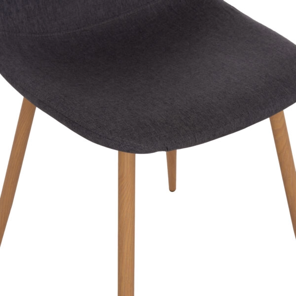 ΚΑΡΕΚΛΑ LEONARDO HM00100.10  ΜΕ ΜΕΤΑΛΛΙΚΑ ΠΟΔΙΑ & ΥΦΑΣΜΑ ΓΚΡΙ  45x54x84Υεκ.