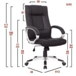 Καρέκλα Γραφείου  ΡHNH Μαύρο PU 61.5x69x109-117cm