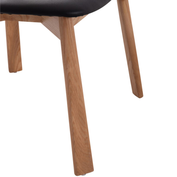 KΑΡΕΚΛΑ ΤΡΑΠΕΖΑΡΙΑΣ SEKAN HM18245.04 RUBBERWOOD-ΜΑΥΡΟ PU 60x54x72Υεκ