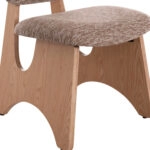 ΚΑΡΕΚΛΑ ΤΡΑΠΕΖΑΡΙΑΣ BELLISI HM18248.01 ΚΑΦΕ ΥΦΑΣΜΑ-PLYWOOD ΧΡΩΜΑ ΔΡΥΟΣ 53x56x78Υεκ.