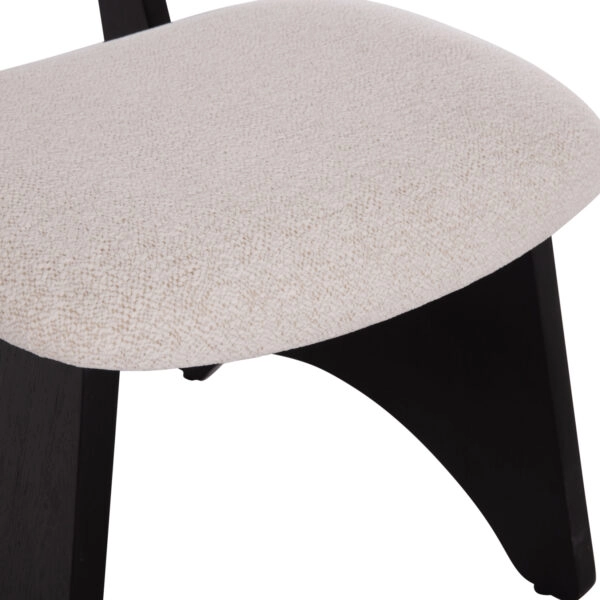 ΚΑΡΕΚΛΑ ΤΡΑΠΕΖΑΡΙΑΣ BELLISI HM18248.02 ΕΚΡΟΥ ΥΦΑΣΜΑ-PLYWOOD ΣΕ ΜΑΥΡΟ 53x56x78Υεκ.
