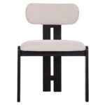 ΚΑΡΕΚΛΑ ΤΡΑΠΕΖΑΡΙΑΣ KARVO HM18252.02 ΕΚΡΟΥ ΥΦΑΣΜΑ--ΞΥΛΟ ΣΕ ΜΑΥΡΟ 57x50x78,5Υεκ.