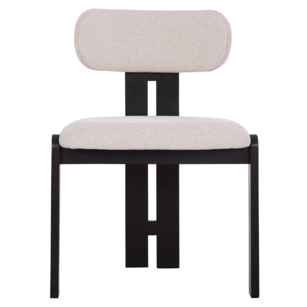 ΚΑΡΕΚΛΑ ΤΡΑΠΕΖΑΡΙΑΣ KARVO HM18252.02 ΕΚΡΟΥ ΥΦΑΣΜΑ--ΞΥΛΟ ΣΕ ΜΑΥΡΟ 57x50x78,5Υεκ.