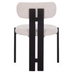 ΚΑΡΕΚΛΑ ΤΡΑΠΕΖΑΡΙΑΣ KARVO HM18252.02 ΕΚΡΟΥ ΥΦΑΣΜΑ--ΞΥΛΟ ΣΕ ΜΑΥΡΟ 57x50x78,5Υεκ.