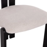 ΚΑΡΕΚΛΑ ΤΡΑΠΕΖΑΡΙΑΣ KARVO HM18252.02 ΕΚΡΟΥ ΥΦΑΣΜΑ--ΞΥΛΟ ΣΕ ΜΑΥΡΟ 57x50x78,5Υεκ.