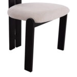 ΚΑΡΕΚΛΑ ΤΡΑΠΕΖΑΡΙΑΣ KARVO HM18252.02 ΕΚΡΟΥ ΥΦΑΣΜΑ--ΞΥΛΟ ΣΕ ΜΑΥΡΟ 57x50x78,5Υεκ.