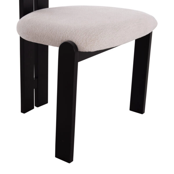 ΚΑΡΕΚΛΑ ΤΡΑΠΕΖΑΡΙΑΣ KARVO HM18252.02 ΕΚΡΟΥ ΥΦΑΣΜΑ--ΞΥΛΟ ΣΕ ΜΑΥΡΟ 57x50x78,5Υεκ.