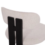 ΚΑΡΕΚΛΑ ΤΡΑΠΕΖΑΡΙΑΣ KARVO HM18252.02 ΕΚΡΟΥ ΥΦΑΣΜΑ--ΞΥΛΟ ΣΕ ΜΑΥΡΟ 57x50x78,5Υεκ.