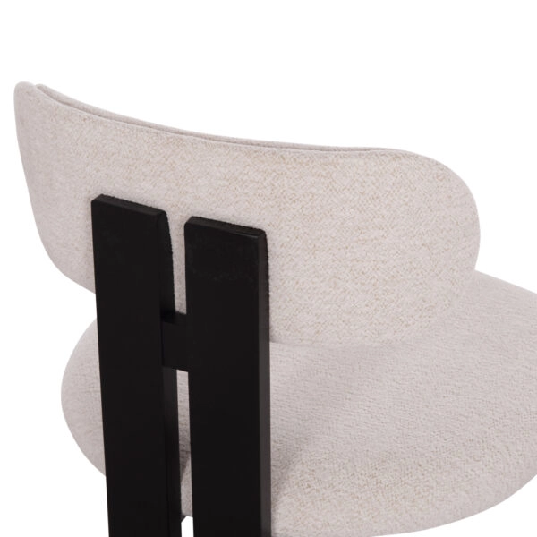 ΚΑΡΕΚΛΑ ΤΡΑΠΕΖΑΡΙΑΣ KARVO HM18252.02 ΕΚΡΟΥ ΥΦΑΣΜΑ--ΞΥΛΟ ΣΕ ΜΑΥΡΟ 57x50x78,5Υεκ.