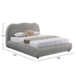 ΚΡΕΒΑΤΙ ΔΙΠΛΟ ΜΕ ΑΠΟΘ.ΧΩΡΟ KALLY HM729.01 ΓΚΡΙ FEAUX FUR ΥΦΑΣΜΑ--ΣΤΡΩΜΑ 160x200εκ