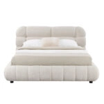 ΚΡΕΒΑΤΙ ΔΙΠΛΟ ΜΕ ΑΠΟΘ.ΧΩΡΟ MALFOY HM730.03 ΜΠΕΖ ΜΠΟΥΚΛΕ ΥΦΑΣΜΑ--ΣΤΡΩΜΑ 160x200εκ