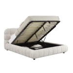 ΚΡΕΒΑΤΙ ΔΙΠΛΟ ΜΕ ΑΠΟΘ.ΧΩΡΟ MALFOY HM730.03 ΜΠΕΖ ΜΠΟΥΚΛΕ ΥΦΑΣΜΑ--ΣΤΡΩΜΑ 160x200εκ