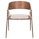 ΠΟΛΥΘΡΟΝΑ KRILL HM18254.01 PLYWOOD ΣΕ WHITEWASH--ΜΕΤΑΛΛΟ ΣΕ ΧΑΛΚΙΝΟ 55,5x55x72Υεκ.