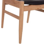 ΠΟΛΥΘΡΟΝΑ CERSEI HM9946.01 RUBBERWOOD ΣΕ LIGHT OAK & PU ΣΕ ΜΑΥΡΟ 57x53x72Υεκ