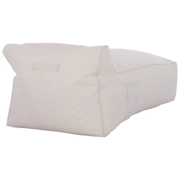 ΠΟΥΦ ΞΑΠΛΩΣΤΡΑ WADELIN HM5774.11 ΜΕ TEXTILINE ΛΕΥΚΟ 190x80x40-60Υ εκ.