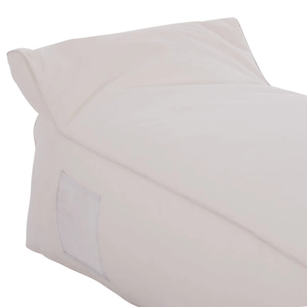 ΠΟΥΦ ΞΑΠΛΩΣΤΡΑ WADELIN HM5774.11 ΜΕ TEXTILINE ΛΕΥΚΟ 190x80x40-60Υ εκ.