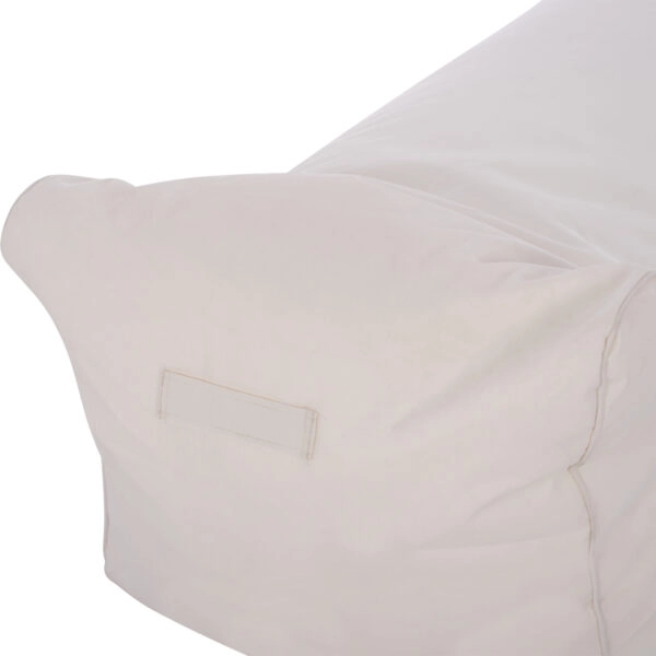 ΠΟΥΦ ΞΑΠΛΩΣΤΡΑ WADELIN HM5774.11 ΜΕ TEXTILINE ΛΕΥΚΟ 190x80x40-60Υ εκ.