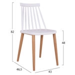 ΣΕΤ ΤΡΑΠΕΖΑΡΙΑΣ 5ΤΜΧ MINIMAL HM21172 MDF TOP ΣΕ ΛΕΥΚΟ-ΣΚΕΛΕΤΟΣ ΣΕ ΦΥΣΙΚΟ ΞΥΛΟΥ
