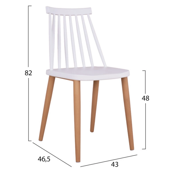 ΣΕΤ ΤΡΑΠΕΖΑΡΙΑΣ 5ΤΜΧ MINIMAL HM21172 MDF TOP ΣΕ ΛΕΥΚΟ-ΣΚΕΛΕΤΟΣ ΣΕ ΦΥΣΙΚΟ ΞΥΛΟΥ