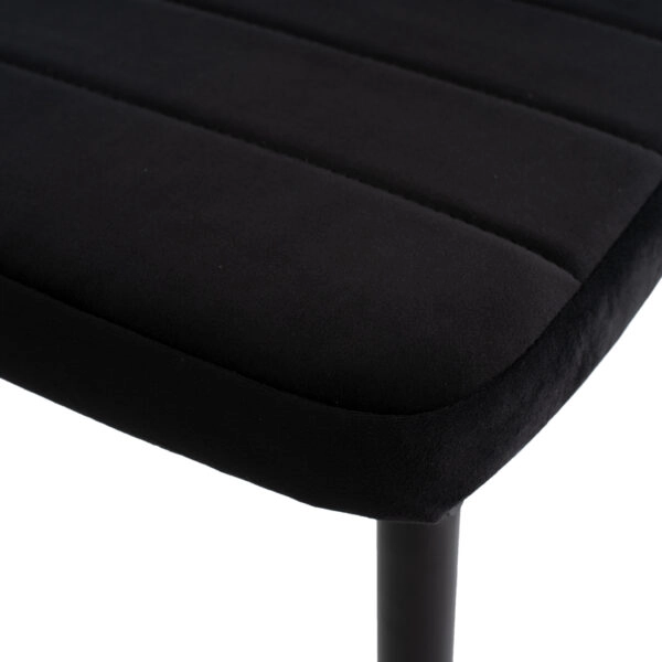 ΣΕΤ ΤΡΑΠΕΖΑΡΙΑΣ 5ΤΜΧ MINIMAL HM21173 MDF TOP ΜΑΥΡΟ-ΒΕΛΟΥΔΟ & ΜΕΤΑΛΛΟ ΜΑΥΡΟ