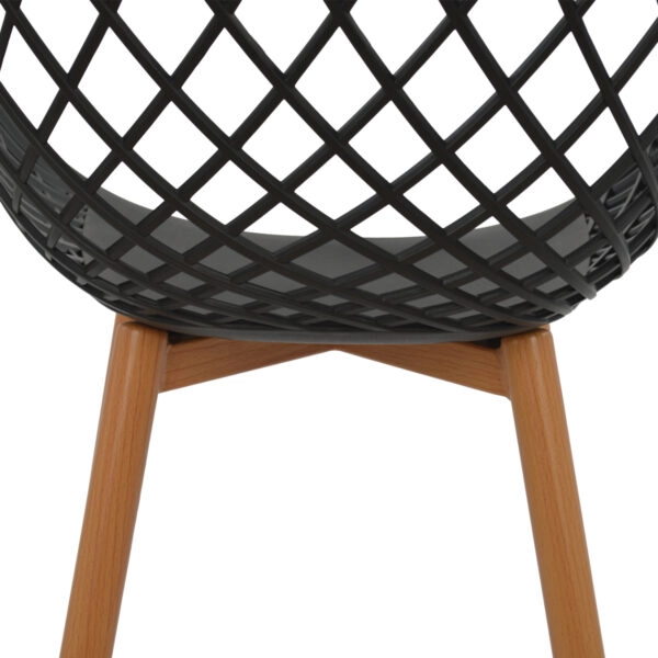 ΣΕΤ ΤΡΑΠΕΖΑΡΙΑΣ 5ΤΜΧ ARIADNE HM21174 MDF TOP & ΠΟΛΥΠΡΟΠΥΛΕΝΙΟ ΣΕ ΜΑΥΡΟ