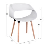 ΣΕΤ ΤΡΑΠΕΖΑΡΙΑΣ 5ΤΜΧ MAGGIE HM21186 MDF TOP & ΠΟΛΥΠΡΟΠΥΛΕΝΙΟ ΣΕ ΛΕΥΚΟ ΧΡΩΜΑ