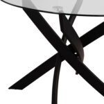 ΣΕΤ ΤΡΑΠΕΖΑΡΙΑΣ 5ΤΜΧ LADY HM21199.03 ΓΥΑΛΙ--ΜΕΤΑΛΛΟ ΣΕ ΜΑΥΡΟ & ΒΕΛΟΥΔΟ ΚΥΠΑΡΙΣΣΙ