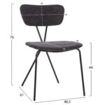 ΣΕΤ ΤΡΑΠΕΖΑΡΙΑΣ 5ΤΜΧ BROLIN HM21200 MDF TOP & ΜΕΤΑΛΛΟ ΜΑΥΡΟ-ΣΚΟΥΡΟ ΓΚΡΙ ΥΦΑΣΜΑ